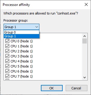 Window 10 Processor Affinity